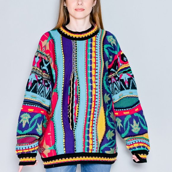 COOGI Other - COOGI Australia Authentic 1990s Knit Colorful Sweater Large Vintage